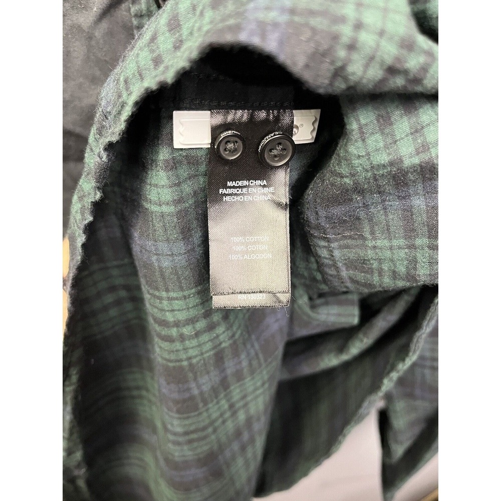Sean John Button Down Mens 2XL Green Plaid Legacy‎ Mixed Media Streetwear Shirt - Picture 6 of 6